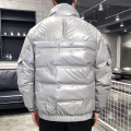 2021  Fashion Black Shiny Winter Quilted Padded Puffer Coat Men's Duck Down Jacket